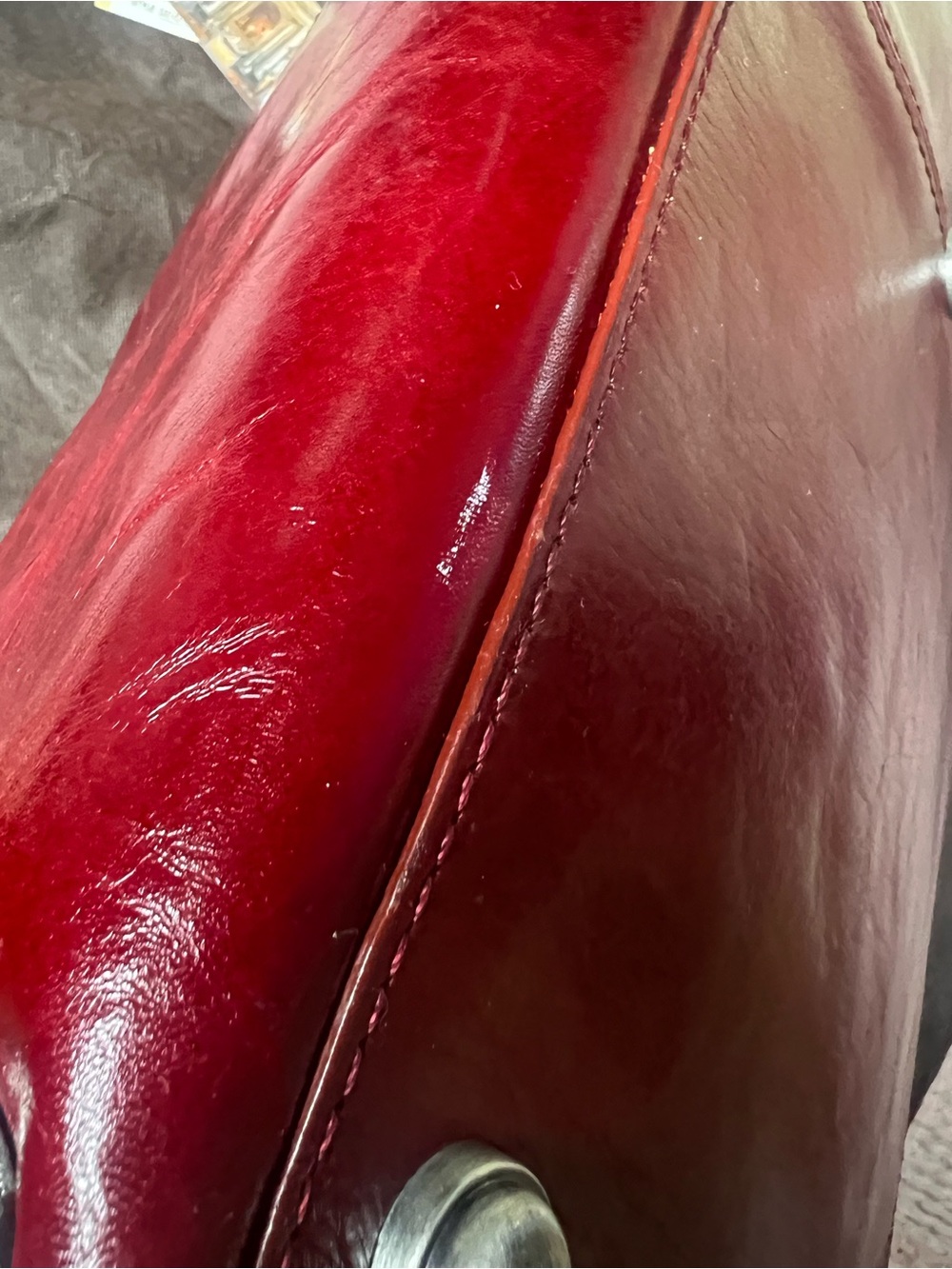 Patricia Nash Oxblood Discovery Collection Satchel - Picture 12 of 17